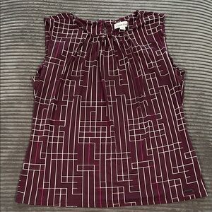 Calvin Klein Women's Top - Purple Geometric Design